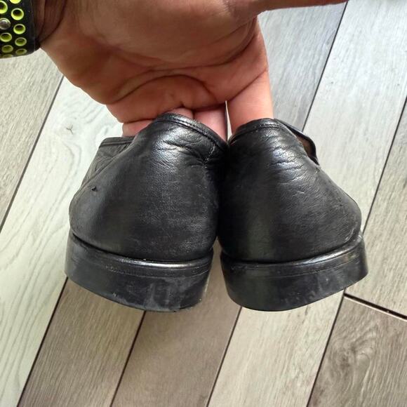 Bally black leather loafers made in Switzerland size 10 EEE main image 6